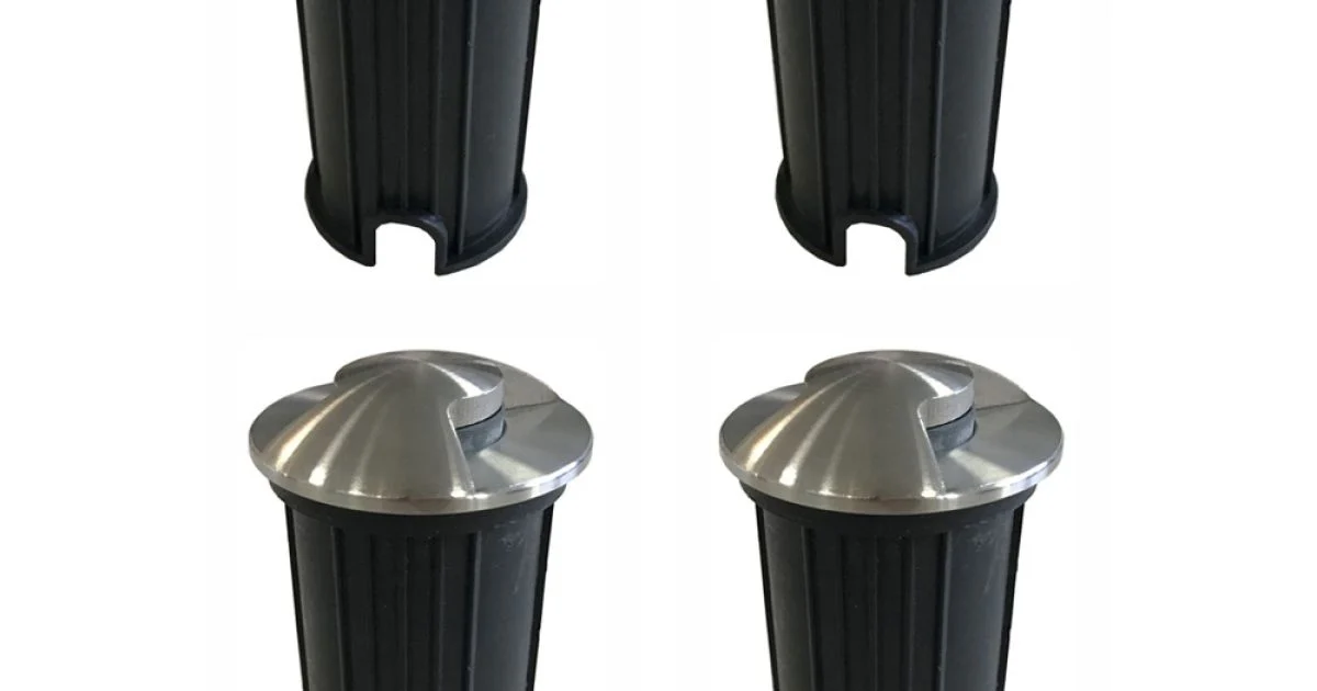 Marcatore Faretto Led da Incasso da Esterno in Acciaio Inox 4 Pezzi - Rombo