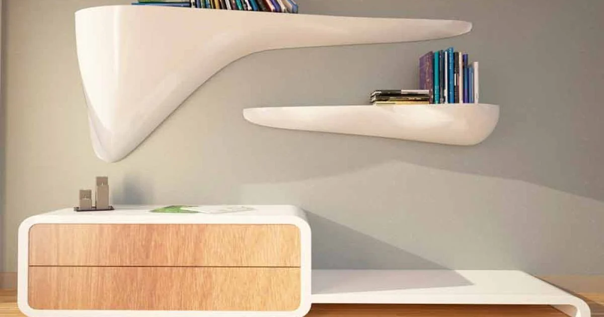 Mensola di design moderno prodotta in Italia, Sizzano