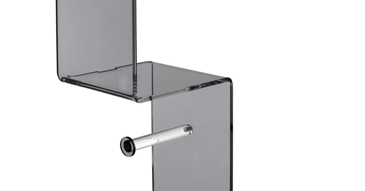 Mensola per il Bagno con Porta Rotolo e Porta Scopino Made in Italy - Paperone