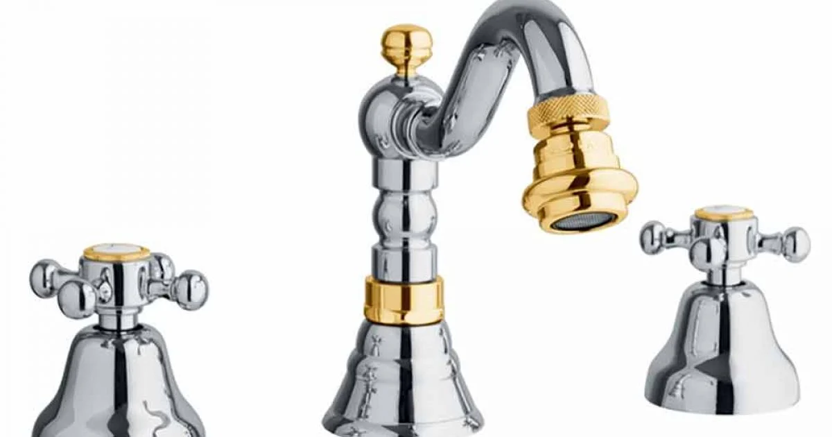 Miscelatore Bidet a 3 Fori in Ottone Design Classico Made in Italy - Lisca