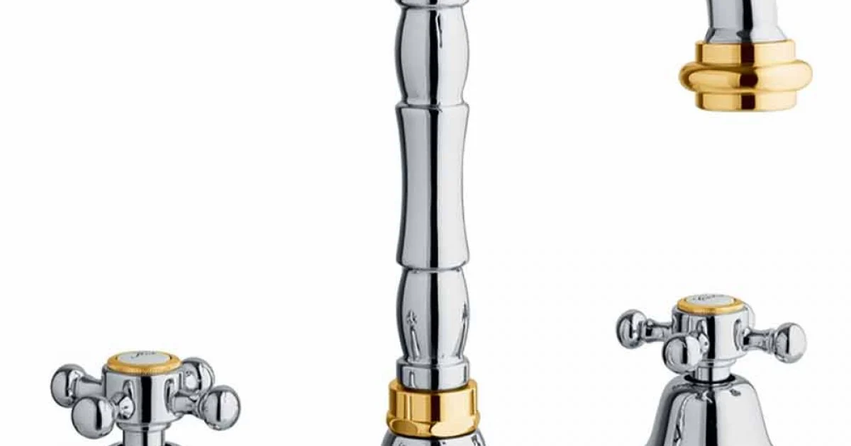 Miscelatore Classico a 3 Fori per Lavabo in Ottone Made in Italy - Lisca