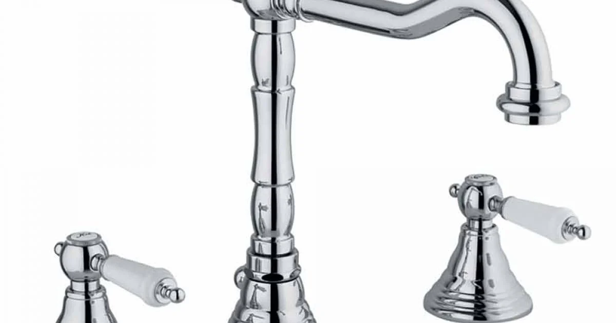 Miscelatore Classico per Lavabo a 3 Fori in Ottone Made in Italy - Shelly