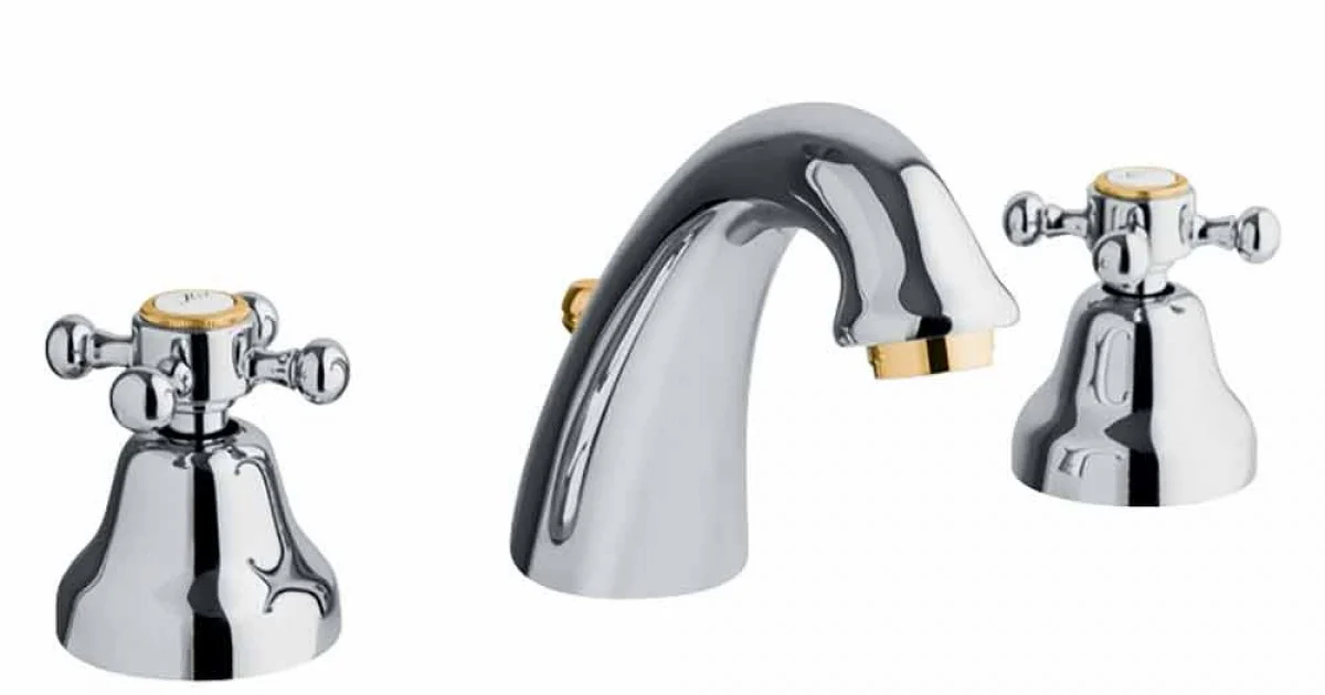Miscelatore Lavabo a 3 Fori Design Classico in Ottone Made in Italy - Lisca
