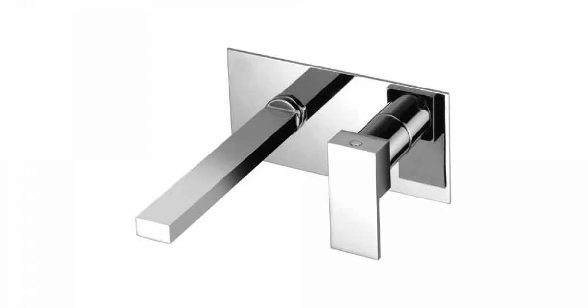 Miscelatore Lavabo a Muro per Bagno Piastra Unica Made in Italy - Panela