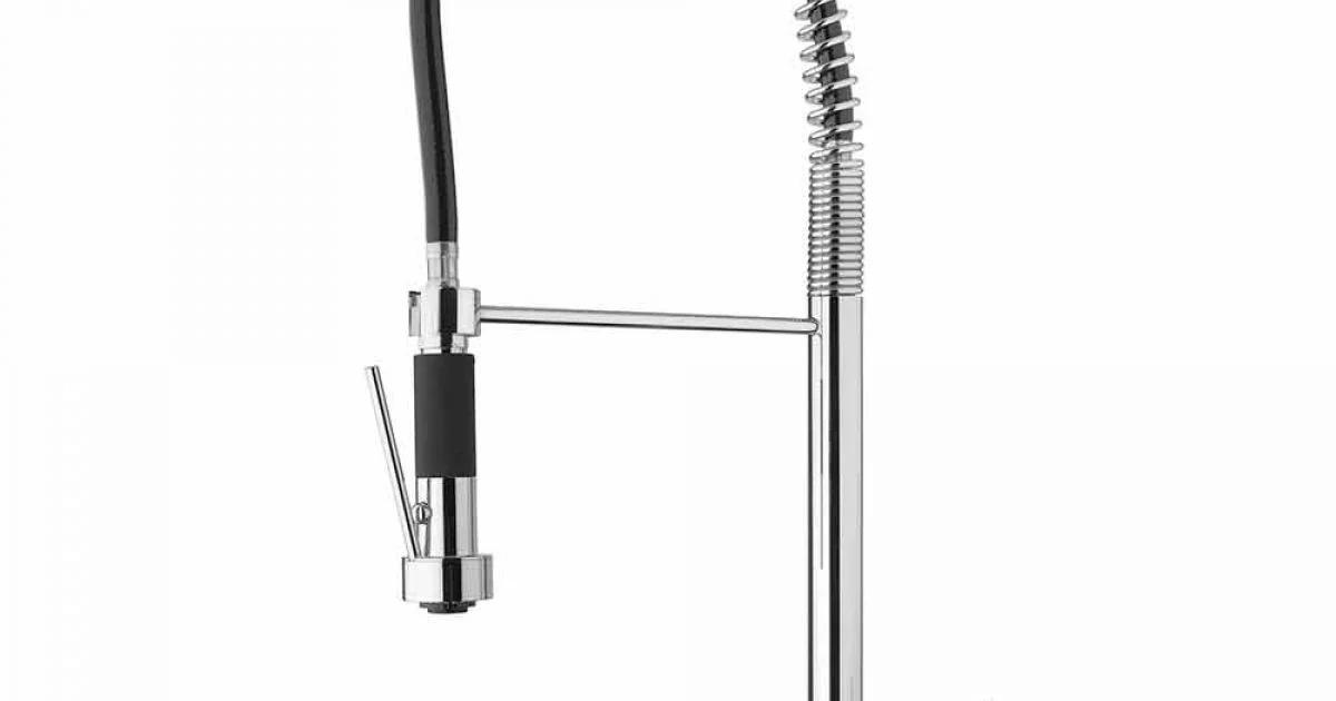 Miscelatore Lavabo da Cucina in Ottone Cromato con Doccia Made in Italy - Kondor