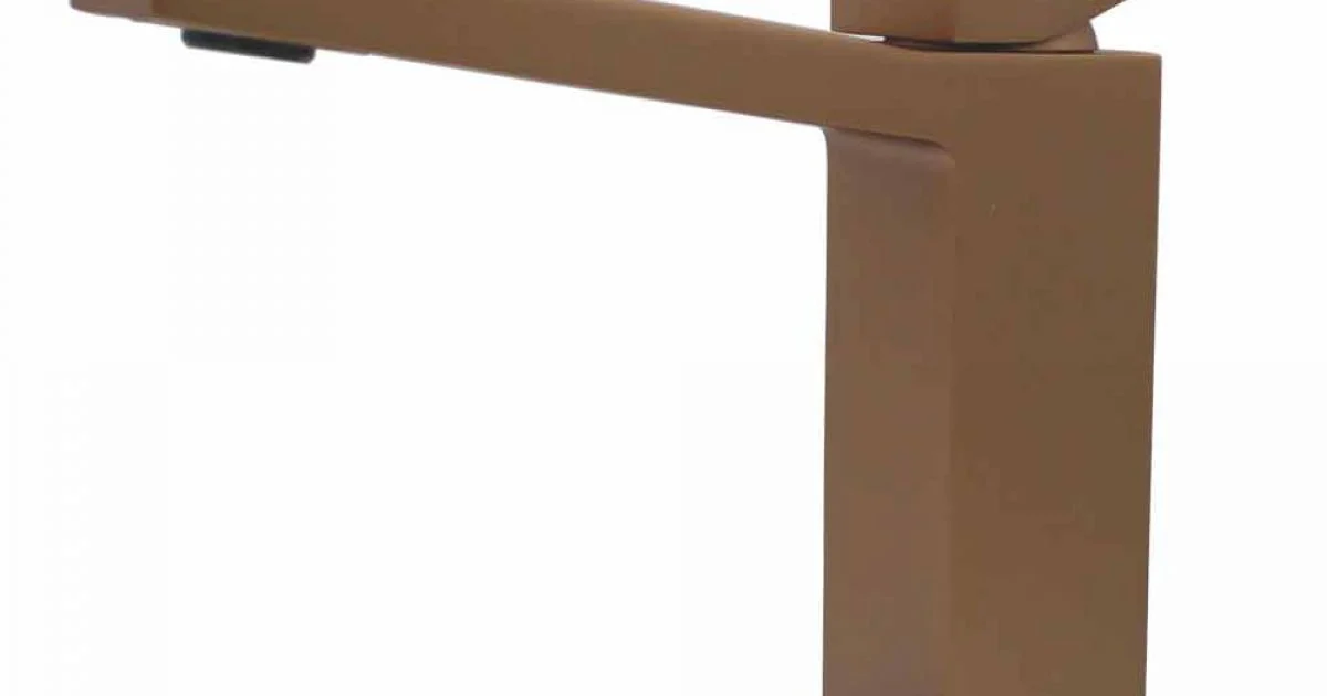 Miscelatore Lavabo Moderno in Ottone Cromato o Colorato Design Squadrato - Zago