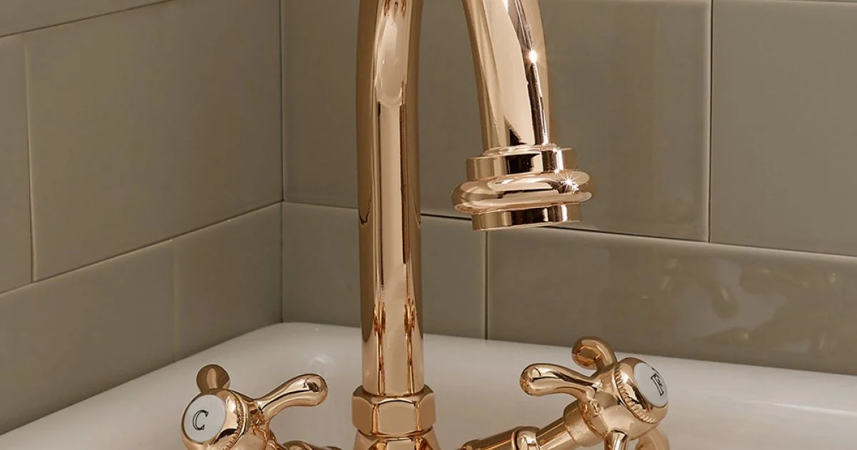 Miscelatore Lavabo Monoforo Stile Vintage in Ottone Made in Italy – Klarisa