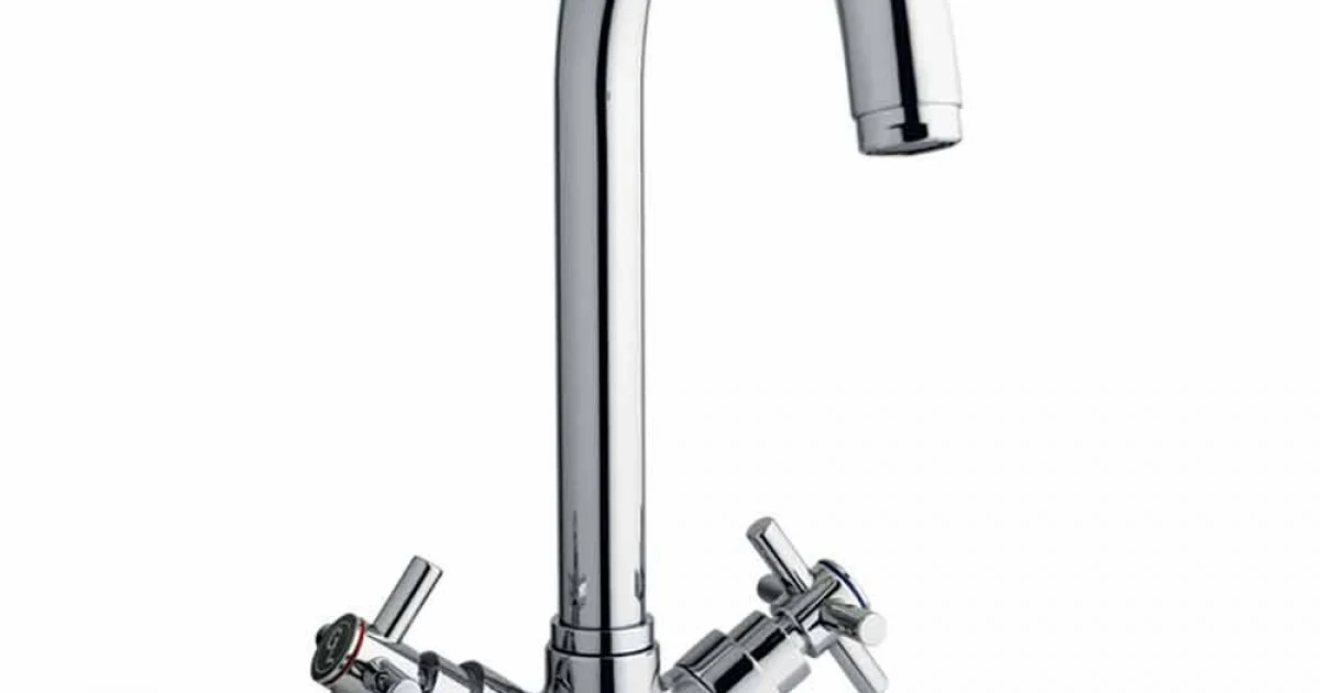 Miscelatore Monoforo per Lavabo da Cucina in Ottone Cromo Made in Italy - Sedano