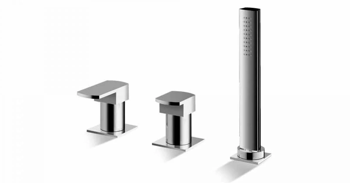 Miscelatore per Bordo Vasca a 3 Fori Cromato Made in Italy - Sika