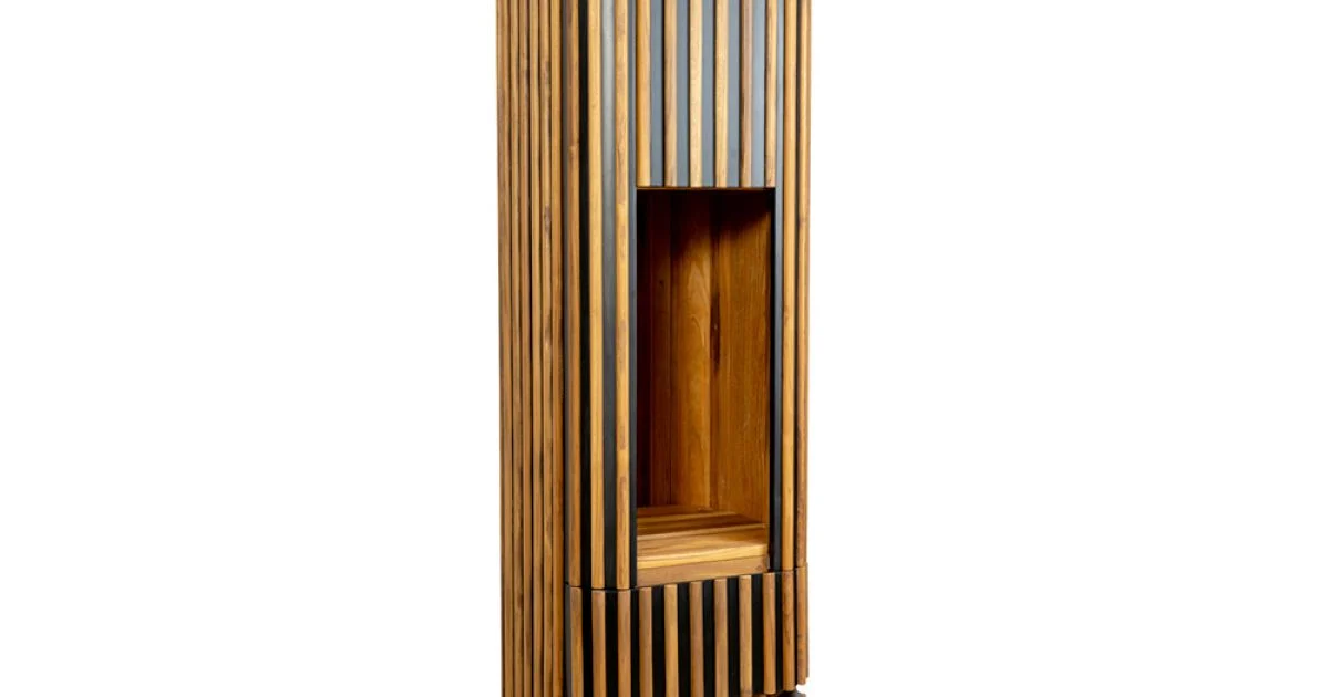 Mobile da Bagno a Colonna Realizzato in Teak Massello e Mogano - Plumeria