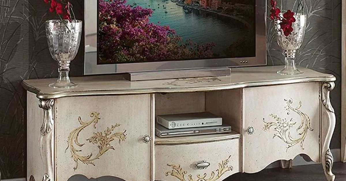 Mobile Porta Tv con 2 Ante e Cassetto in Legno Made in Italy - Caligola