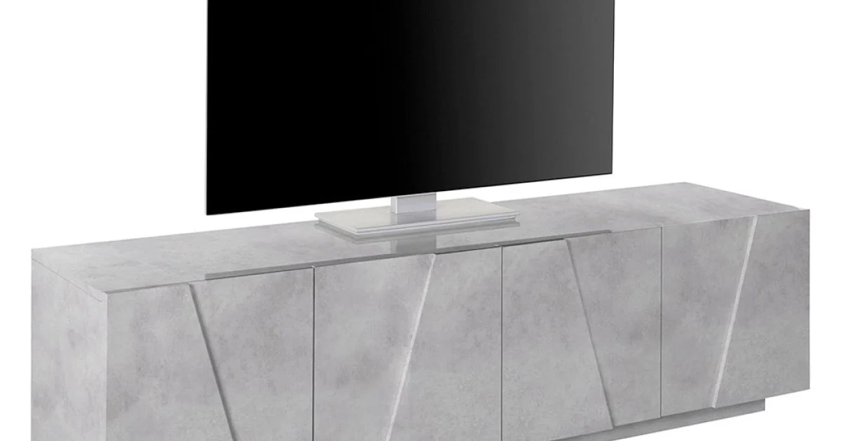 Mobile Porta Tv da Soggiorno con 4 Ante in Melaminico Made in Italy - Naditza