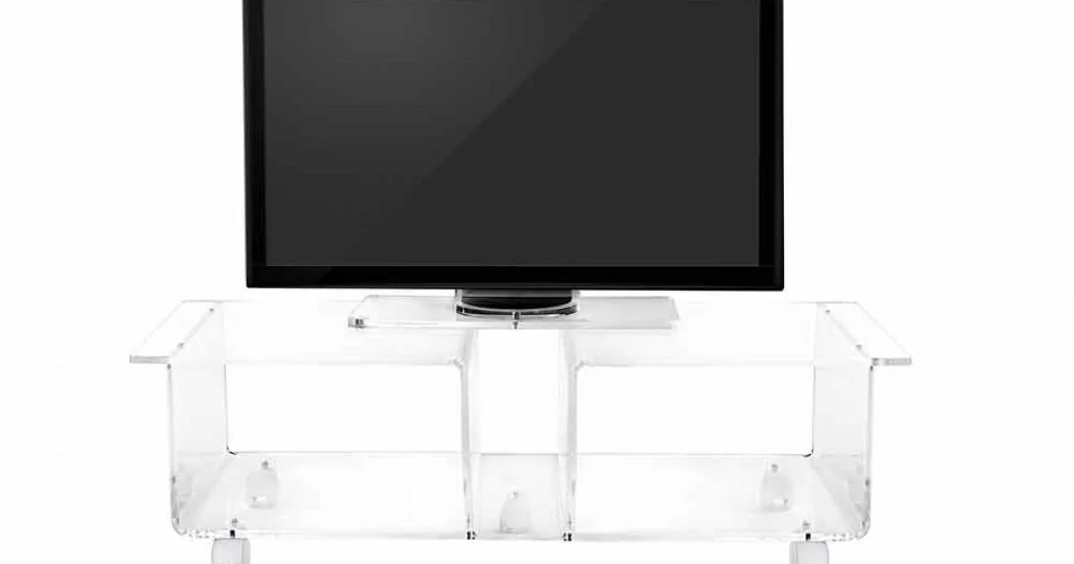 Mobile porta tv design moderno in plexiglass trasparente Mago Double