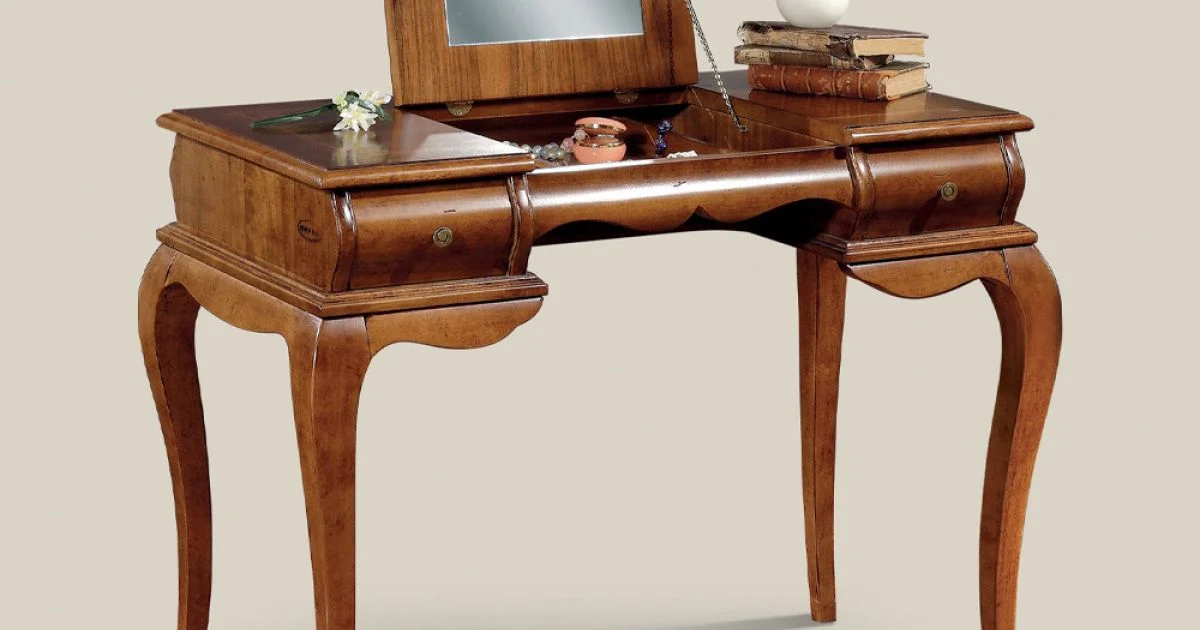 Mobile Toeletta Trucco Classica in Legno Noce Made in Italy - Hastings