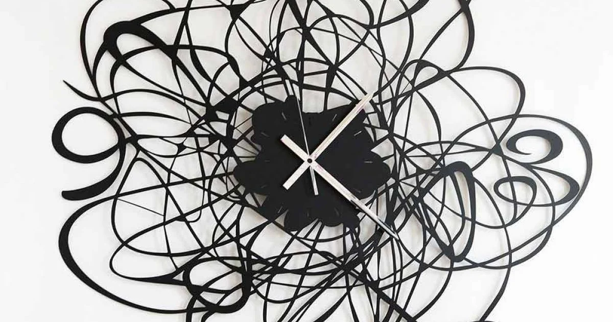 Orologio a Parete di Design Moderno in Ferro Nero o Bianco Made in Italy – Baldo