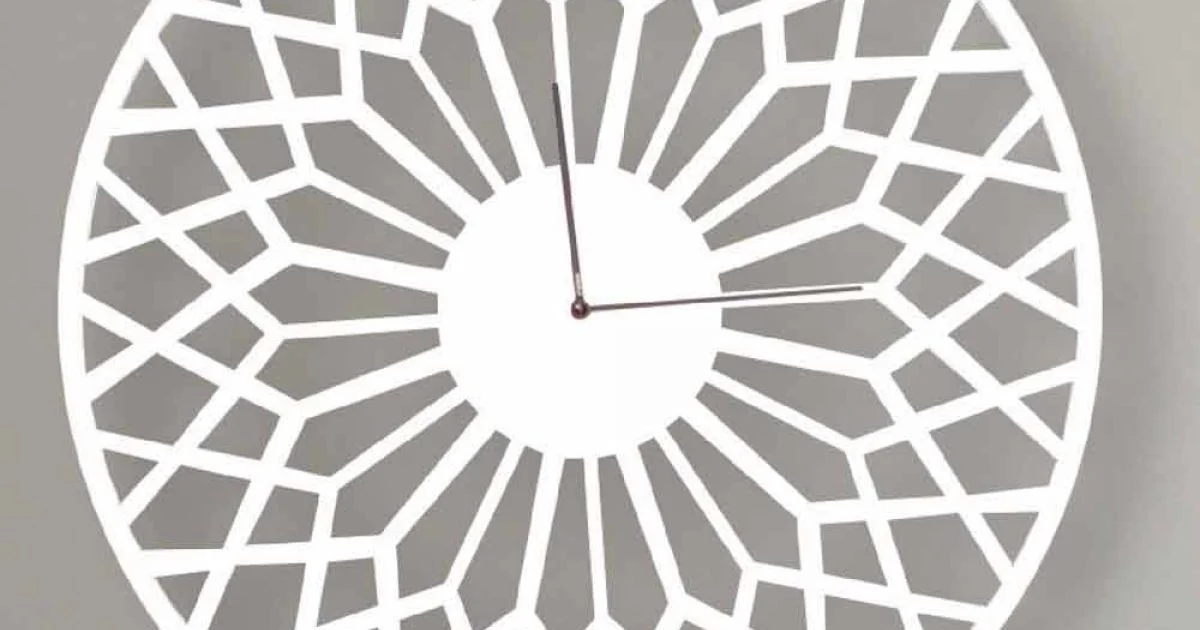 Orologio a Parete Grande e di Design Moderno in Legno Colorato Tondo - Dandalo