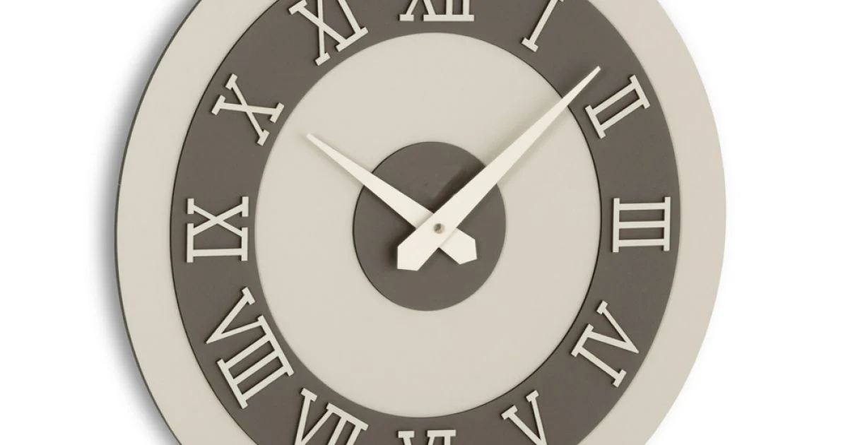 Orologio da Muro in MDF e Numeri Romani in Rilievo in Lino - Cronoforma
