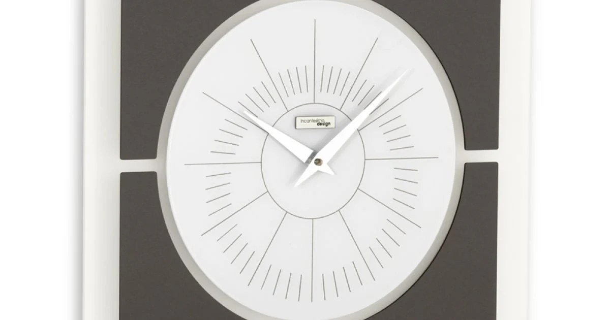 Orologio da Muro in Metacrilato e Cornice in Lino Made in Italy - Battito