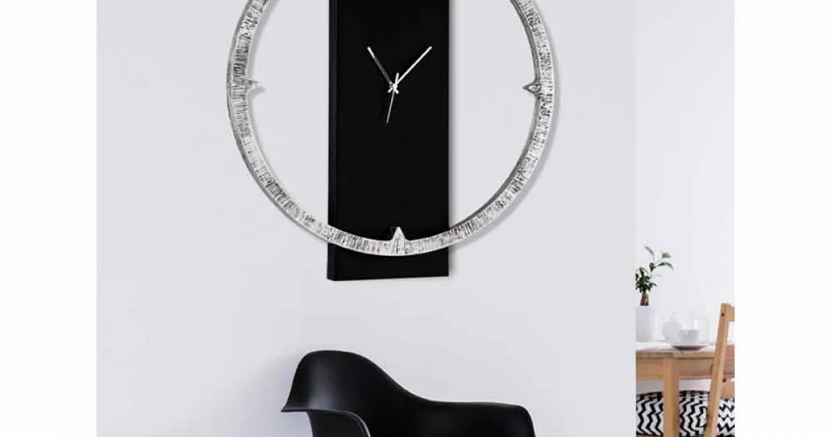 Orologio da parete decorato a mano su materico made in Italy Agostino