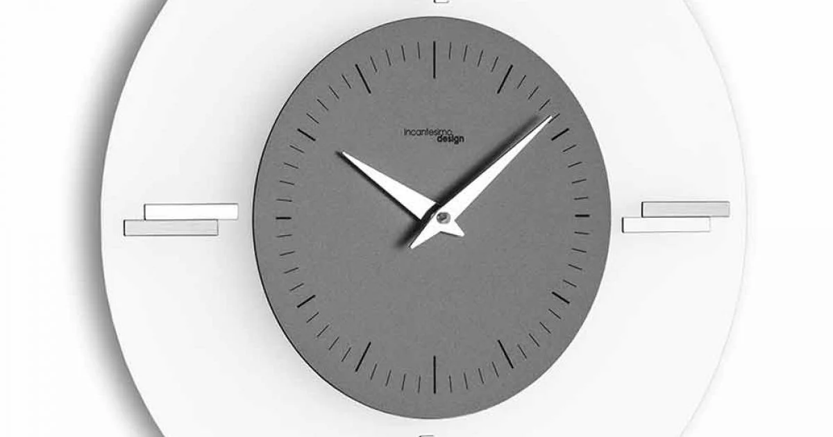 Orologio da Parete Rotondo in Alluminio Made in Italy Design Moderno - Siria