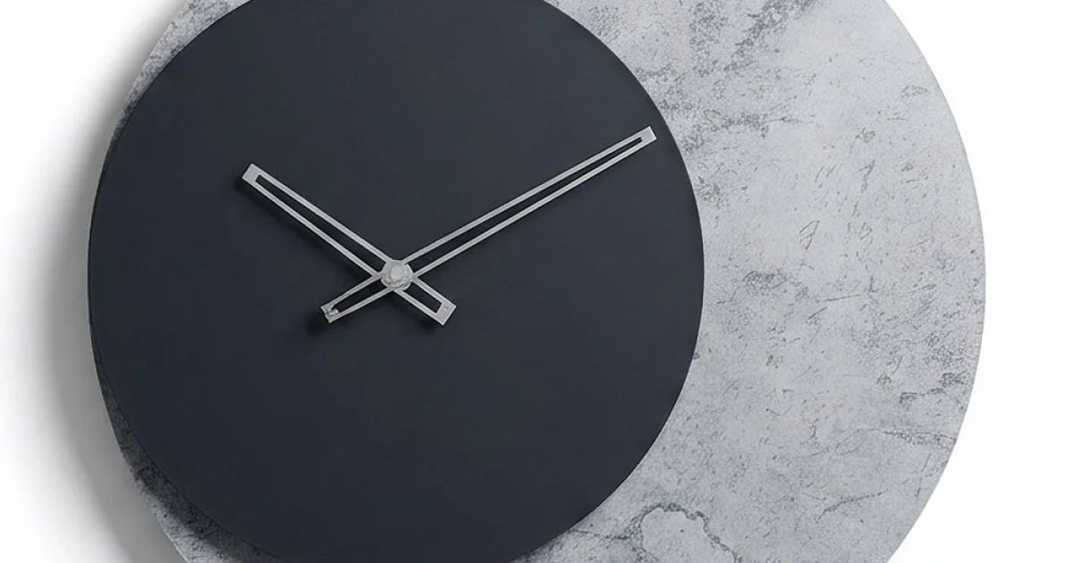Orologio da Parete Rotondo in Metacrilato Stampato Made in Italy - Elara