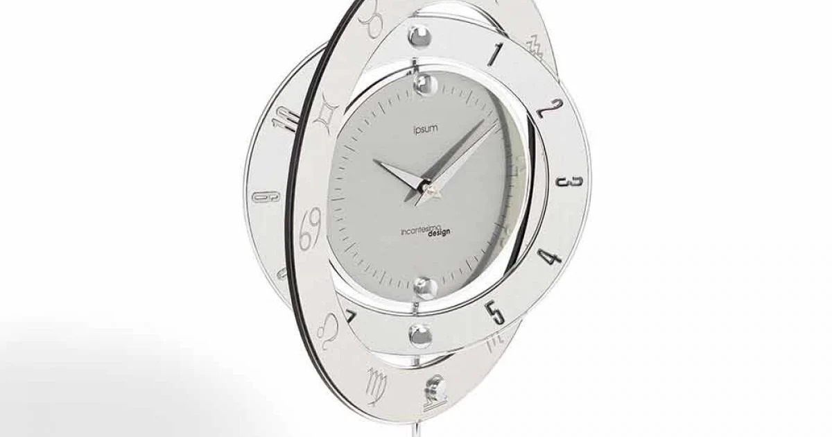 Orologio da tavolo design moderno Plutone, fatto in Italia