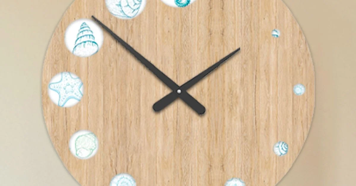 Orologio in Legno con Stampa Marina Made in Italy - Honduras