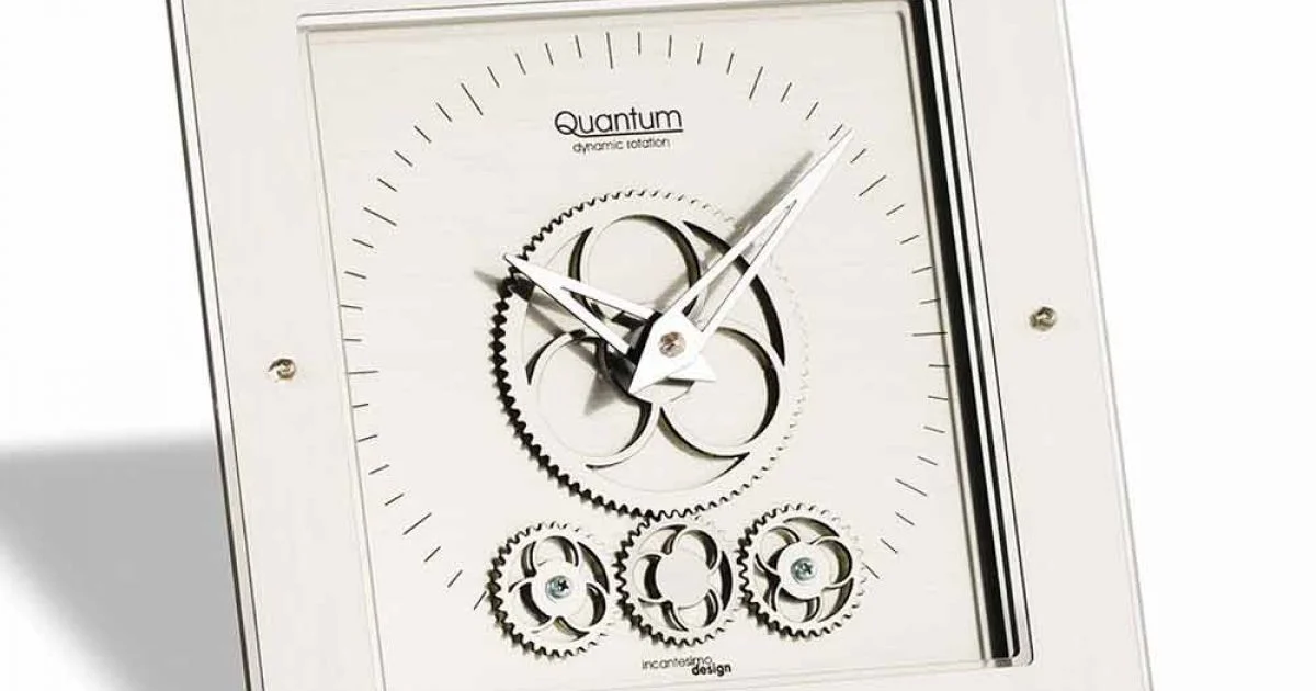 Orologio moderno da tavolo Atlantico quadrato, design italiano