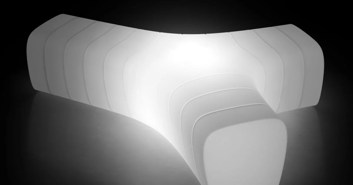 Panca Luminosa da Giardino in Polietilene con LED Made in Italy - Galatea