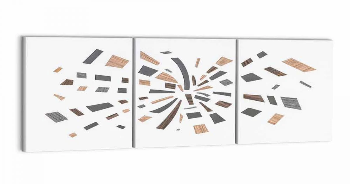Pannello Decorativo a Muro in Tela 135x45 Made in Italy Design Moderno - Beatris