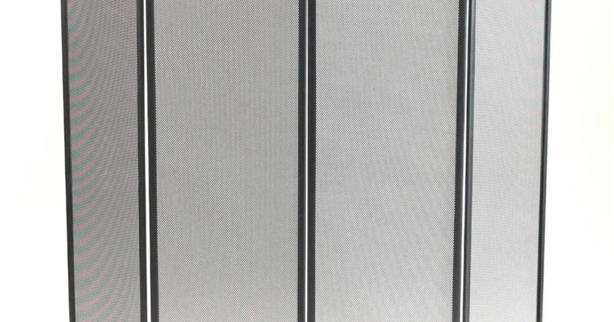 Parastufa con 4 Ante in Acciaio Verniciato Nero Made in Italy - Kiwi