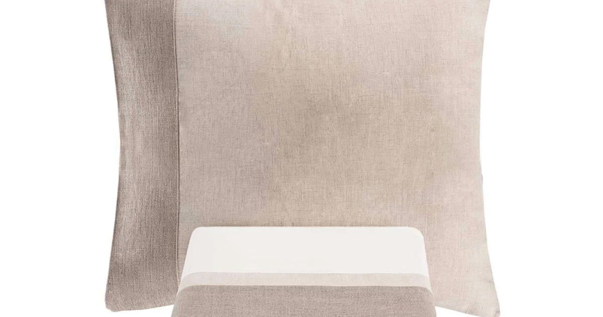 Parure Copripiumino in 90% Cotone e 10% Lino con 1 Federa Made in Italy - Nestle