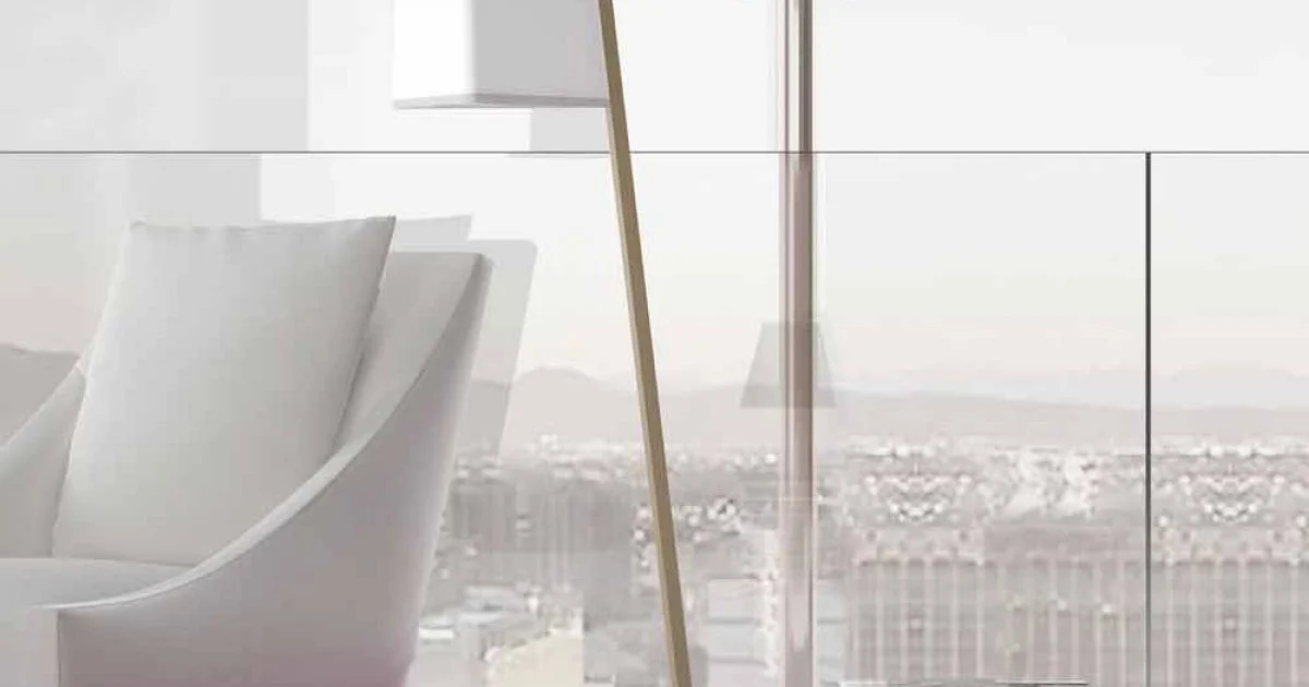 Piantana in Metallo con Paralume in Cotone Bianco Moderna Made in Italy - Barton