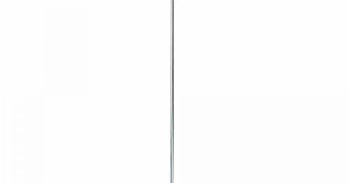 Piantana Moderna con Struttura Cromata e Piatto in Vetro Made in Italy - Saturno