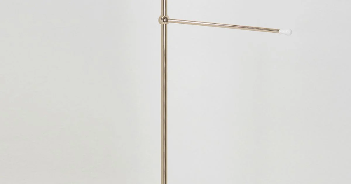 Piantana Porta Asciugamani Vintage a 3 Bracci in Ottone e Ceramica – Lione