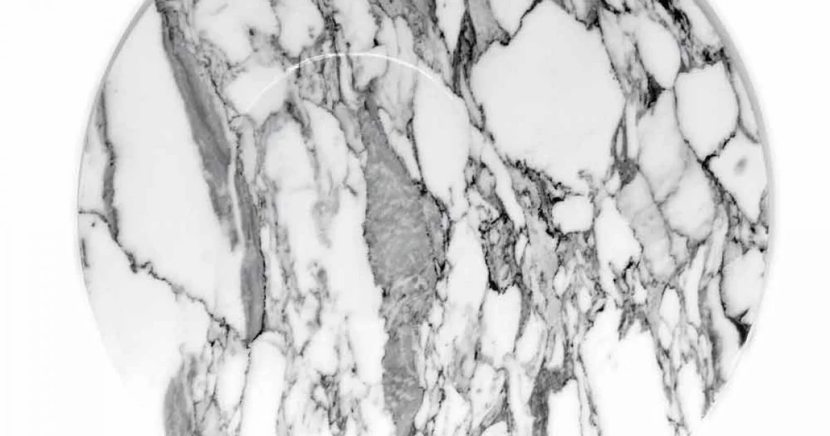 Piatto da Portata Rotondo in Marmo Bianco di Carrara Made in Italy - Kamil