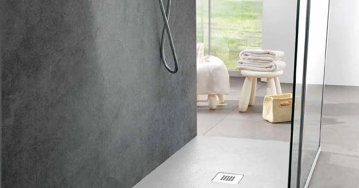 Piatto Doccia 120x90 Design Moderno in Resina Bianca Effetto Ardesia - Sommo