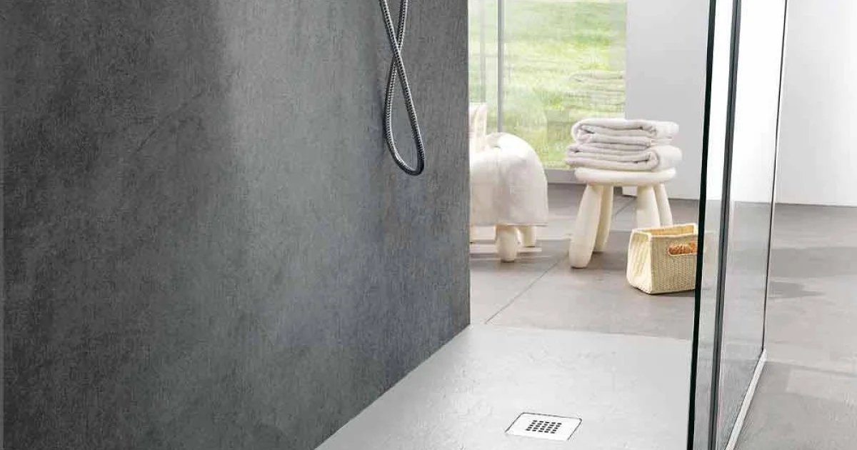 Piatto Doccia Rettangolare 100x80 in Resina Bianca Effetto Ardesia - Sommo