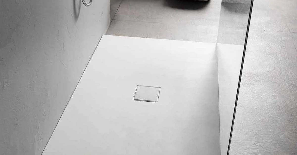 Piatto Doccia Rettangolare 140x90 cm in Resina Bianca Effetto Velluto - Estimo