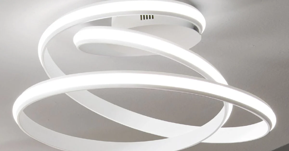 Plafoniera a LED in Metallo Verniciato Bianco Design Moderno - Rivolta