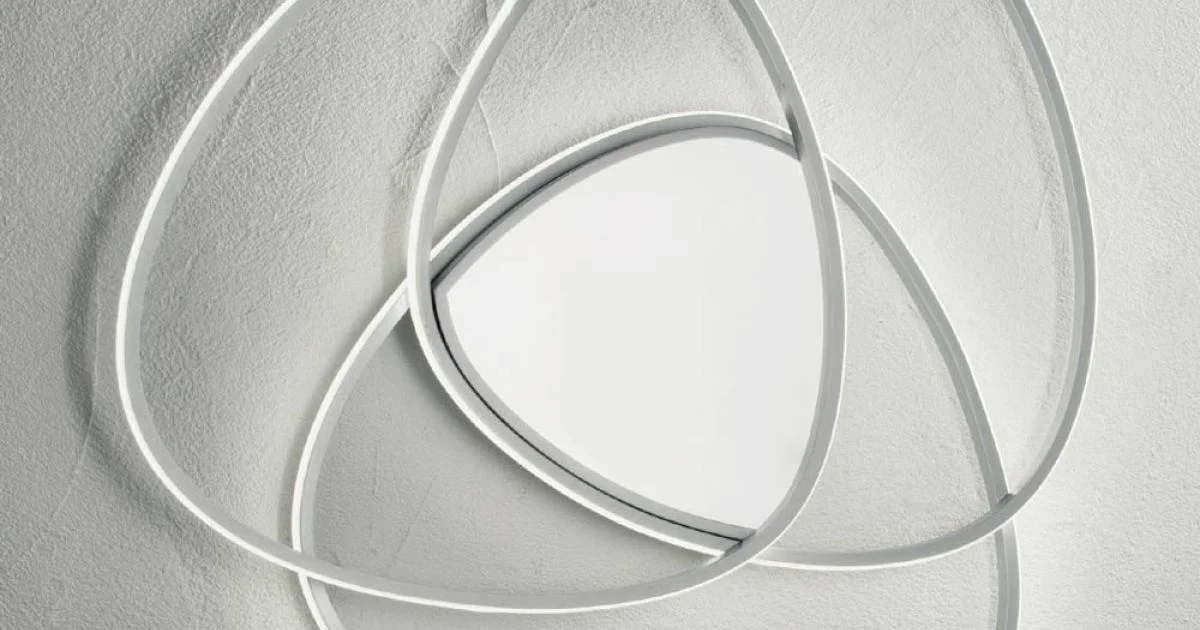 Plafoniera Applique a LED in Metallo Finitura Oro o Argento - Rosella