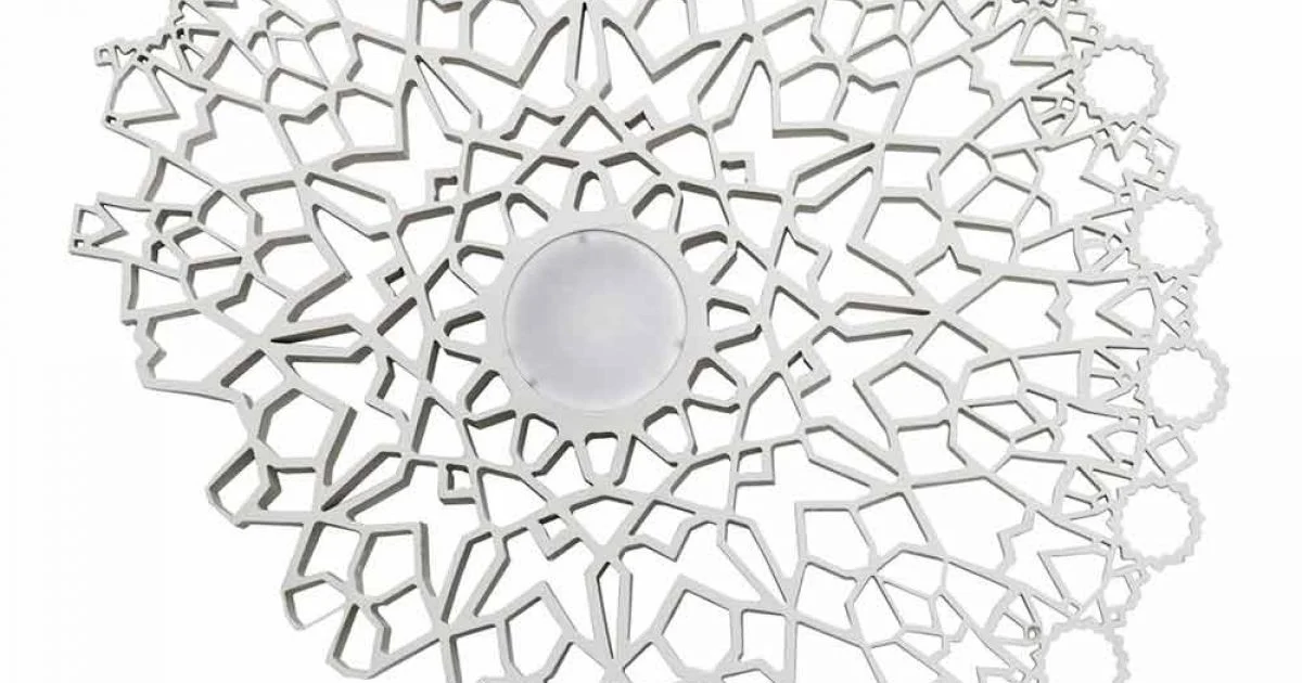 Plafoniera Applique in Tecnopolimero Bianco di Design 2 Misure - Cattedrale