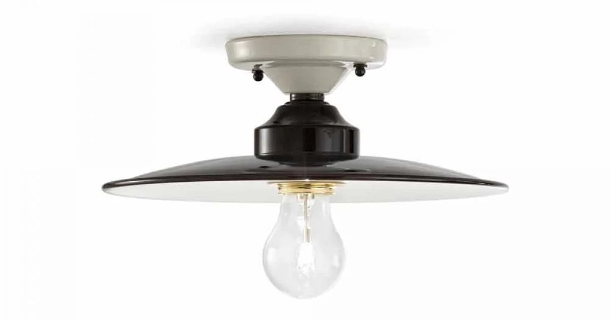 Plafoniera da soffitto di design in ceramica lucida Jane Ferroluce