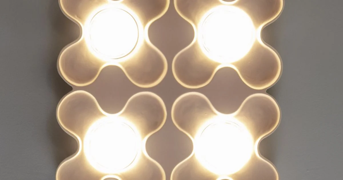 Plafoniera in Ceramica Colorata Realizzata a Mano in Italia - Toscot Clover