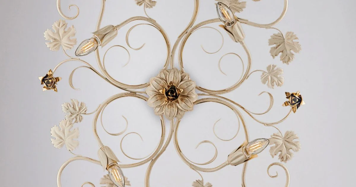 Plafoniera in metallo cromo Made in Italy per ambienti moderni – Fiore