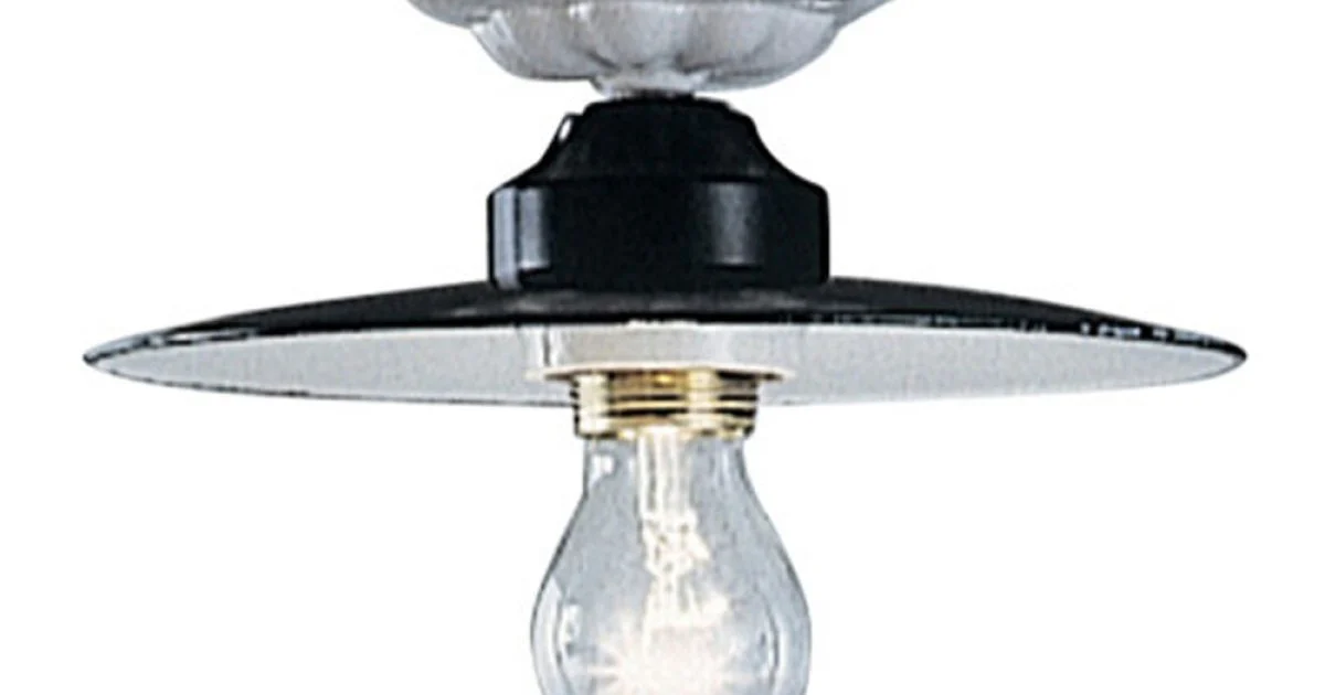 Plafoniera rustica in ceramica da soffitto Ferroluce Potenza