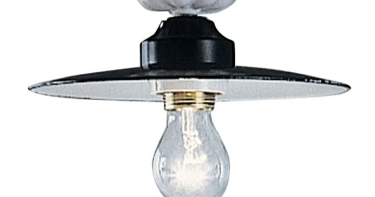 Plafoniera tonda a soffitto rustica in ceramica Ferroluce Potenza