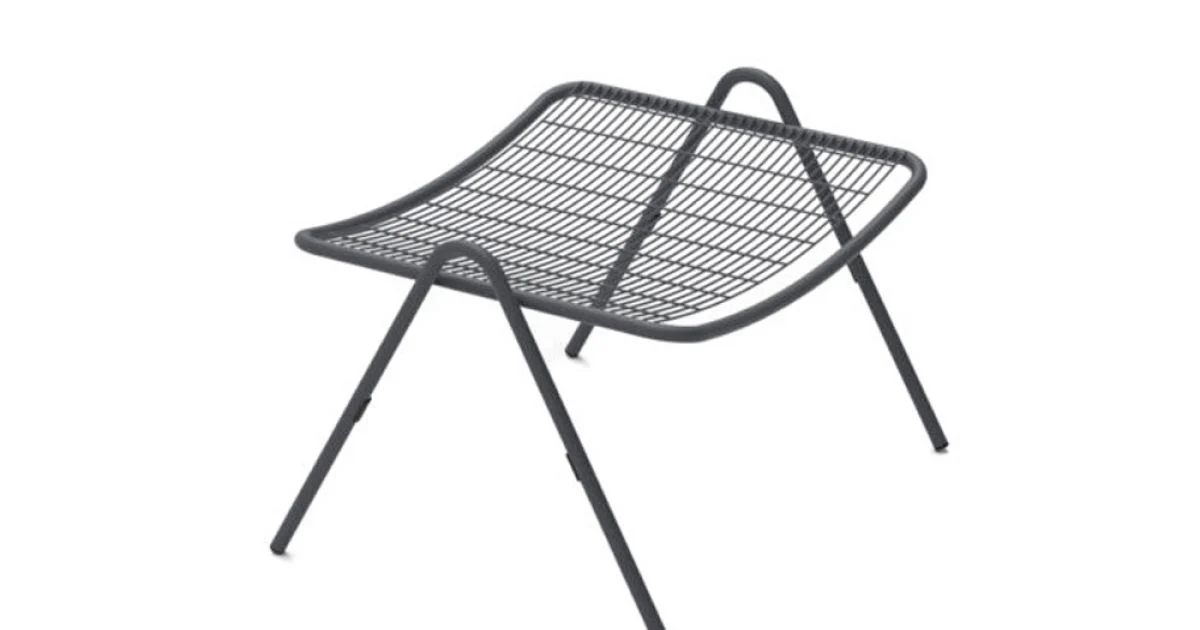 Poggiapiedi da Giardino con Struttura in Acciaio Zincato Made in Italy - Elvia