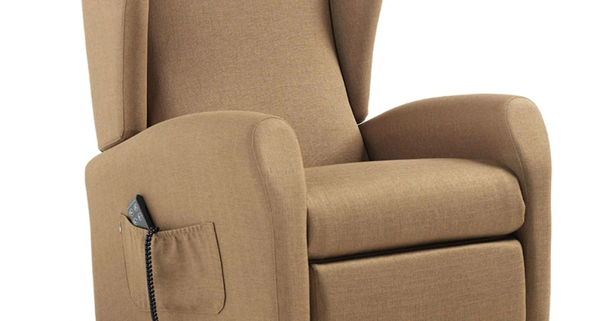 Poltrona Alzapersona con Seduta Extralarge in Tessuto Made in Italy - Margaret