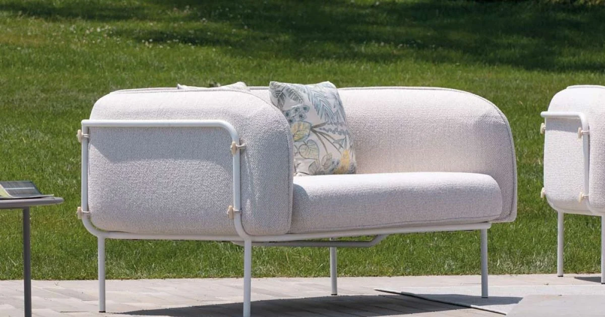 Poltrona Bassa da Esterno con Seduta Imbottita Made in Italy - Fioriera